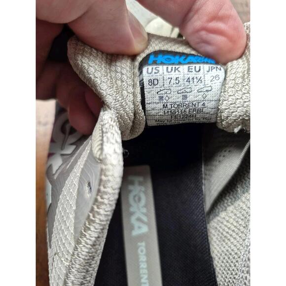 Hoka One One Torrent 4 Men’s Size 8 D ‘Farro/Ultramarine’ Trail Running Shoes - Picture 8 of 8